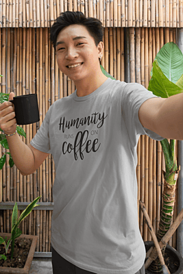 Humanity Runs On Coffee Short-Sleeve Unisex T-Shirt