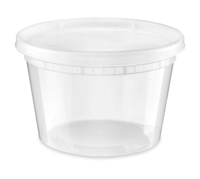 16oz Round Deli Container w/Lids [240ct]