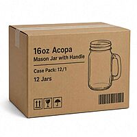 16oz Acopa Mason Jar with handle 12/1