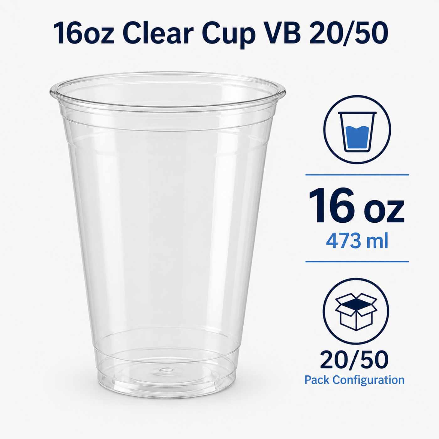 16oz Clear Cup VB 20/50