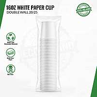 16oz Eco-Island Paper Cup White Double Wall 20/25