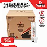 16oz P/Cups Translucent Reserve 20/50