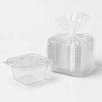 16oz Rectangular Tamper-Proof Container with Flat Lid 4/50