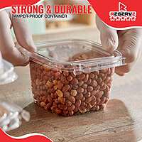 16oz Reserve Square Tamper-Proof Container with Flat Lid 4/50