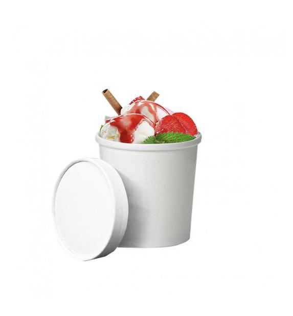 Vaso de Carton con Tapa 32oz ristra 25 unidades