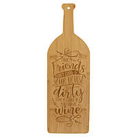 17" X 5 1/4" Wine Bottle Shaped Bamboo Board