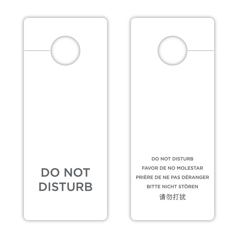 Do Not Disturb Multilanguage 3" x 8", 100 Pieces/Pack