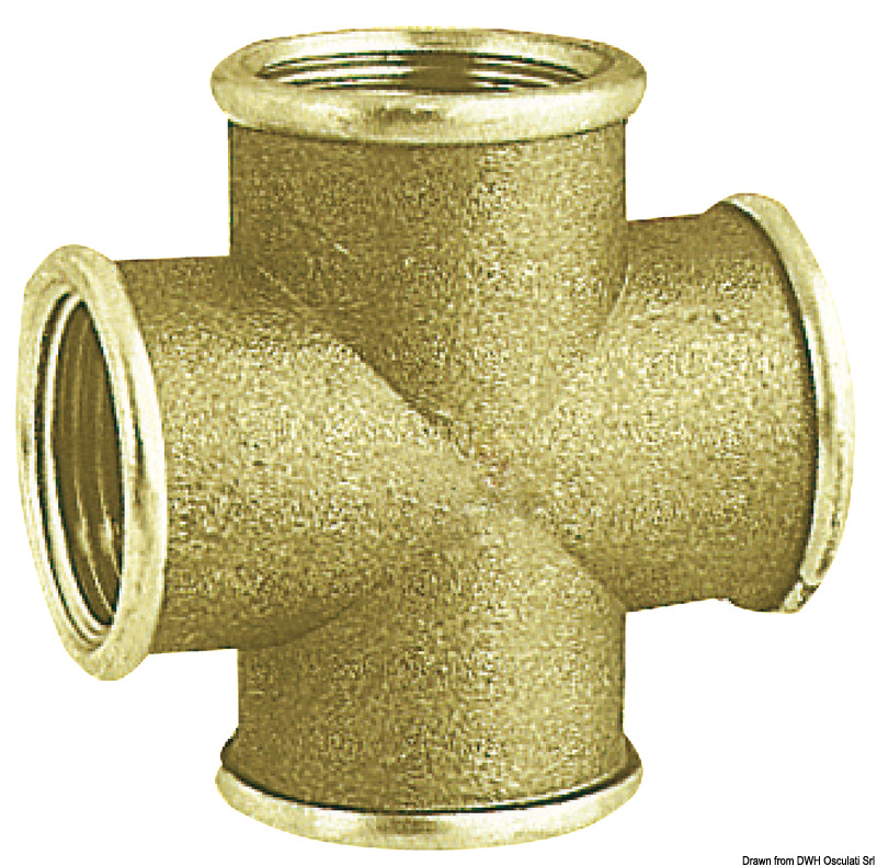 Brass cross joint female 3/8"