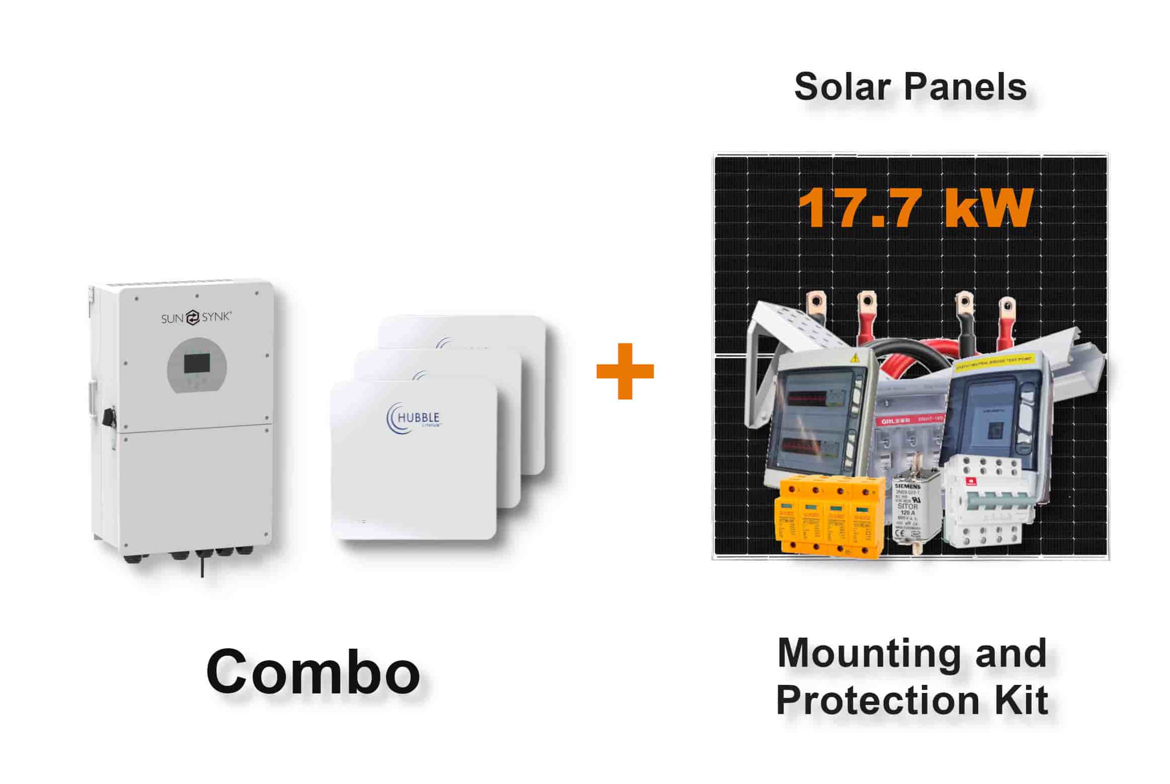 16.0 kW SUNSYNK Hybrid - HUBBLE Combo, c/w 3x 10.0 kWh Lithium Batteries 16.0 kW SUNSYNK Hybrid - HUBBLE Combo, c/w 3x 10.0 kWh Lithium Batteries
