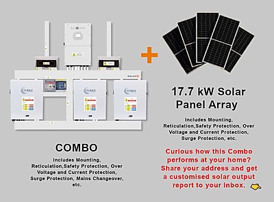 16.0 kW SUNSYNK Hybrid - HUBBLE Combo, c/w 3x 5.5 kWh Lithium Batteries