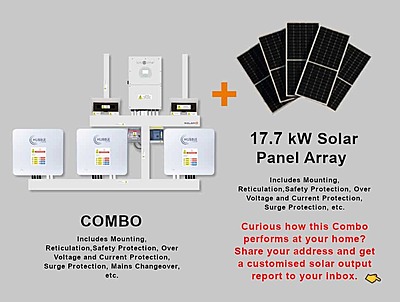 16.0 kW SUNSYNK Hybrid - HUBBLE Combo, c/w 3x 10.0 kWh Lithium Batteries