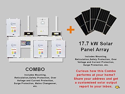 16.0 kW SUNSYNK Hybrid - HUBBLE Combo, c/w 4x 5.5 kWh Lithium Batteries