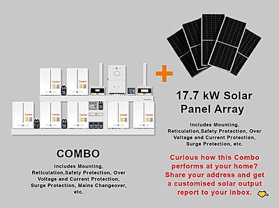 16.0 kW SUNSYNK Hybrid - SUNSYNK Combo, c/w 7 x 5.32 W kWh Lithium Batteries