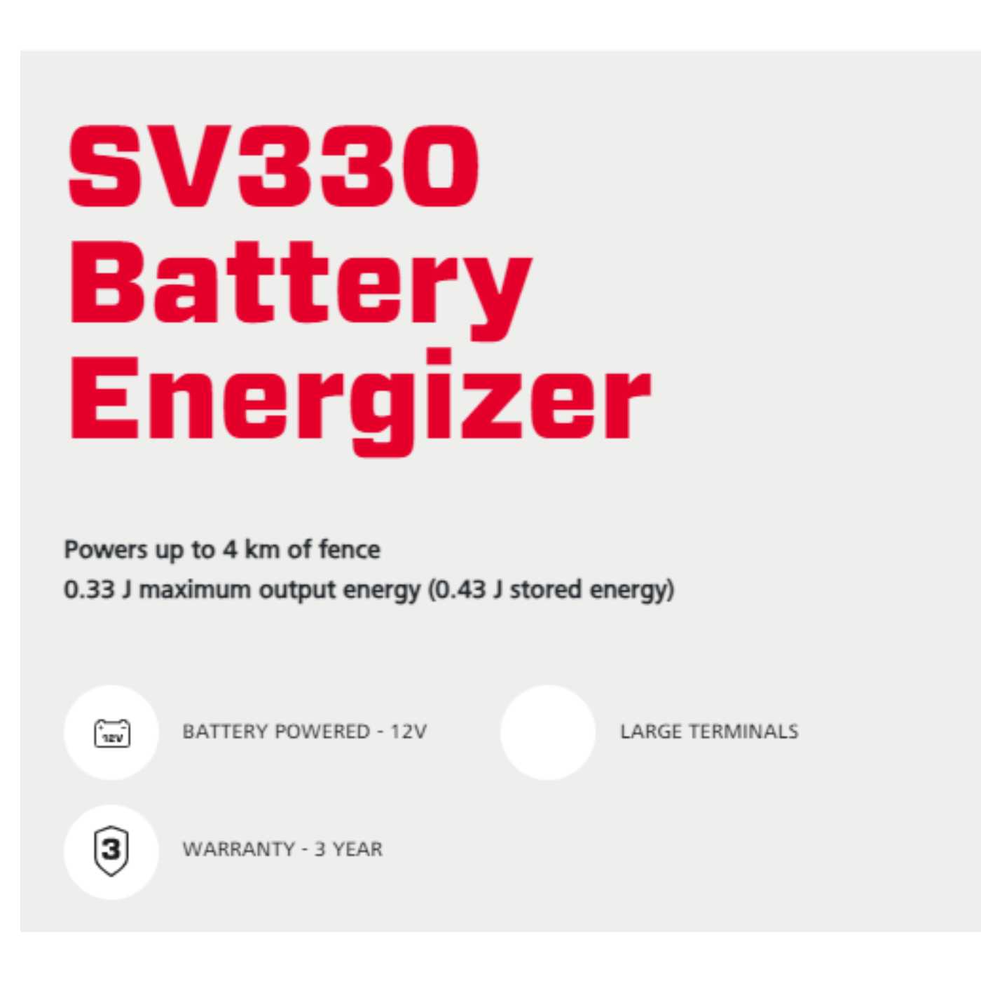 Battery Energizer 9V SV330