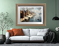 Varanasi India Art Print, Historic Ganges River Physical Fine Art Print