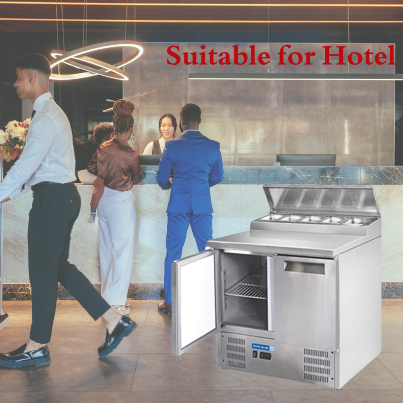 Keep salads fresh with the Blue Star Kitchen Refrigerator-Saladettes 2 Door.