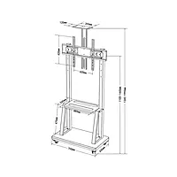 TV Cart Mount Bracket Up to 70" MODEL 1700 | BRACKETS