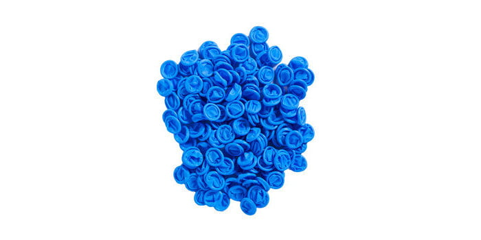 dedal nitrilo azul grande