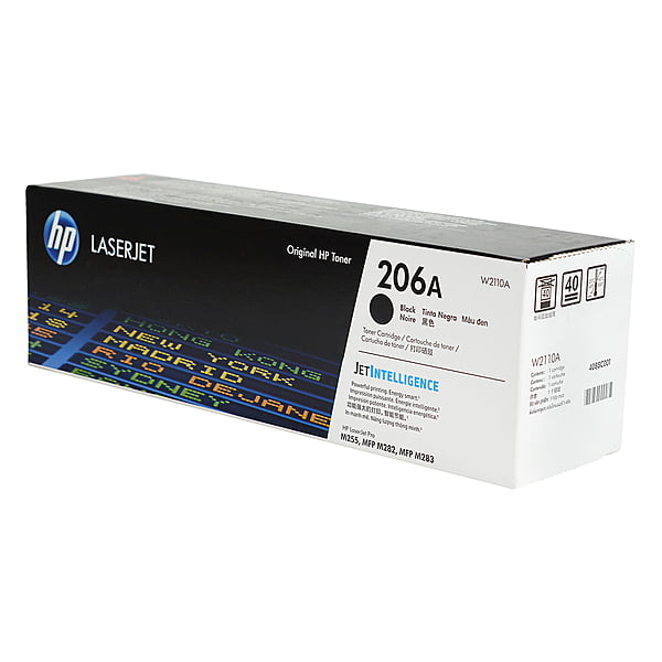 HP 206A (W2110A) Toner Cartridge, Black, Standard Yield.