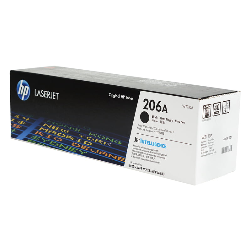 HP 206A (W2110A) Toner Cartridge, Black, Standard Yield.