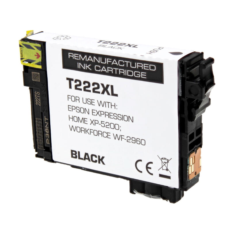 Epson 222XL (T222XL120) Inkjet Cartridge, Black, High Yield.