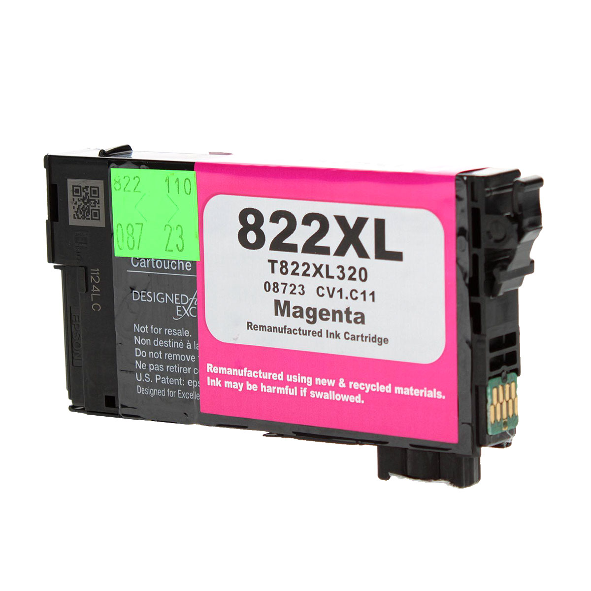 Epson 822XL (T822XL320) InkJet Cartridge, Magenta, Extra High Yield.