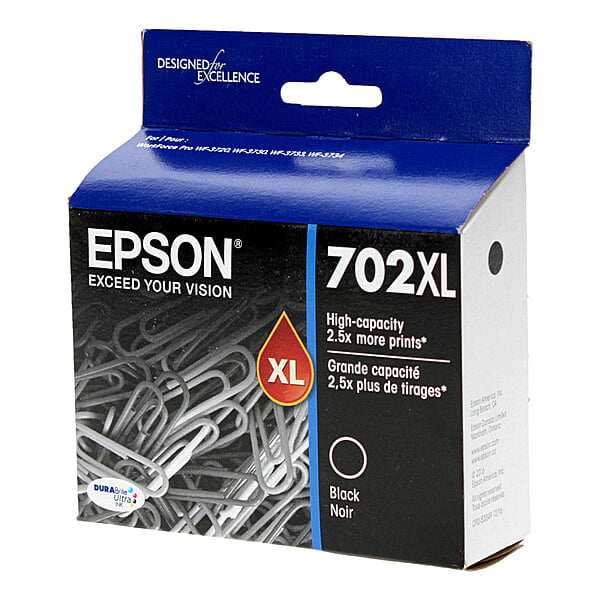 Epson 702XL (T702XL120) Inkjet, Black, High Yield.