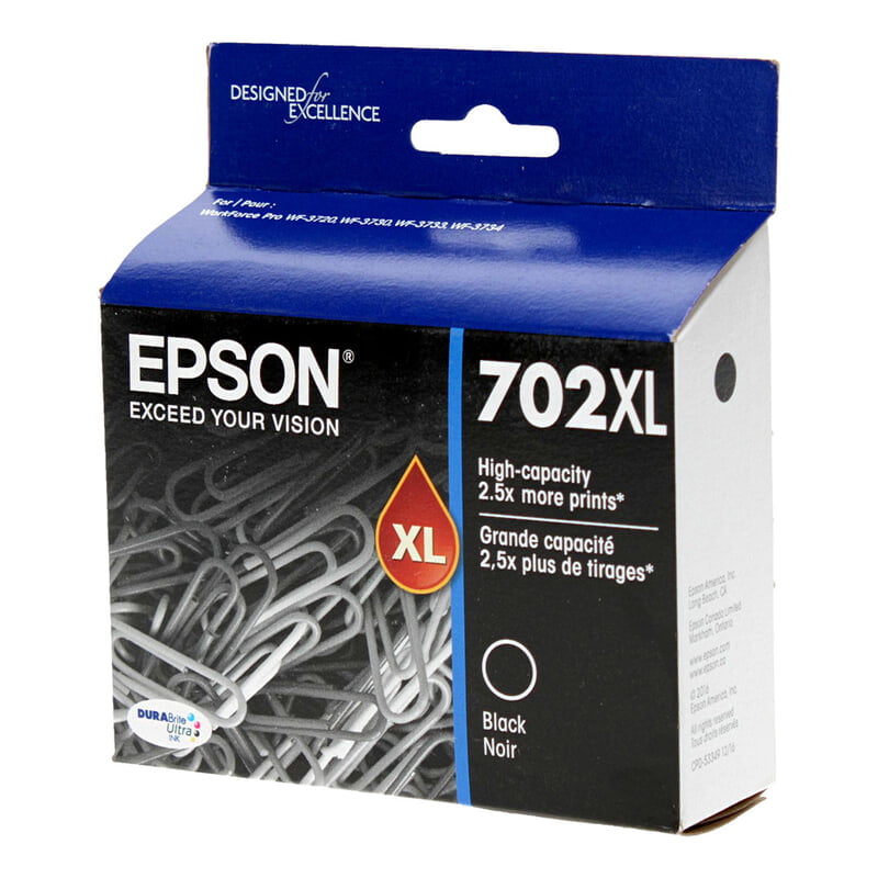 Epson 702XL (T702XL120) Inkjet, Black, High Yield.