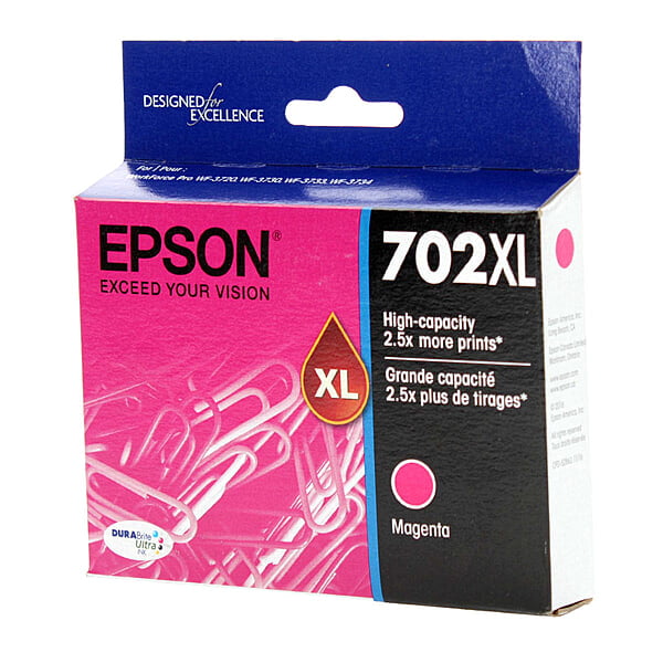 Epson 702XL (T702XL320) Inkjet, Magenta, High Yield.