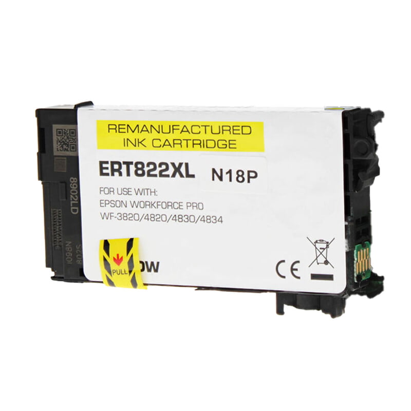 Epson 822XL (T822XL420) InkJet Cartridge, Yellow, Extra High Yield.