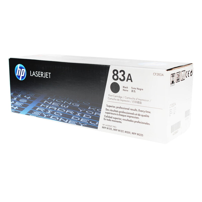 HP 83A (CF283A) Toner Cartridge, Black, Standard Yield.