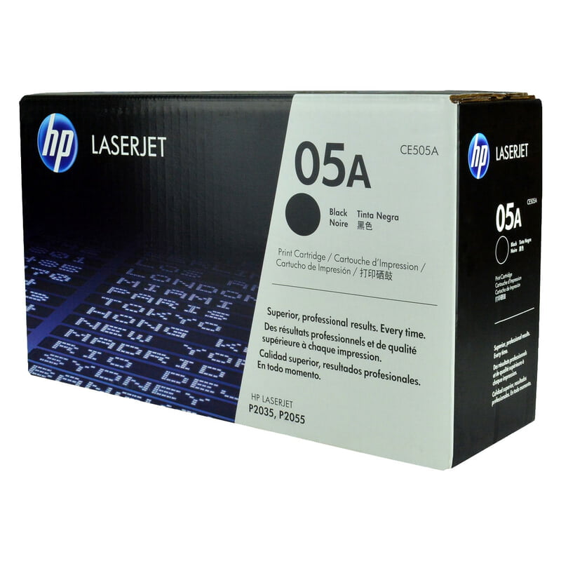 HP 05A (CE505A) Toner Cartridge, Black, Standard Yield.