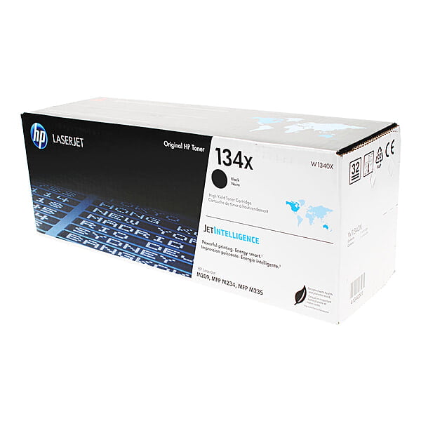 HP 134X (W1340X) Toner Cartridge, Black, High Yield.