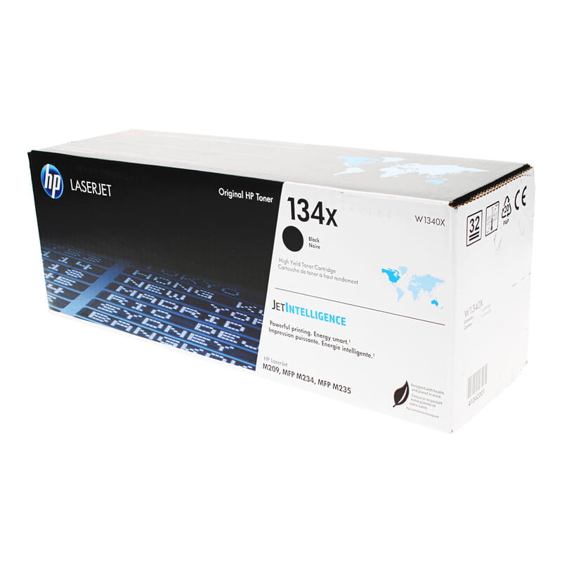 HP 134X (W1340X) Toner Cartridge, Black, High Yield.