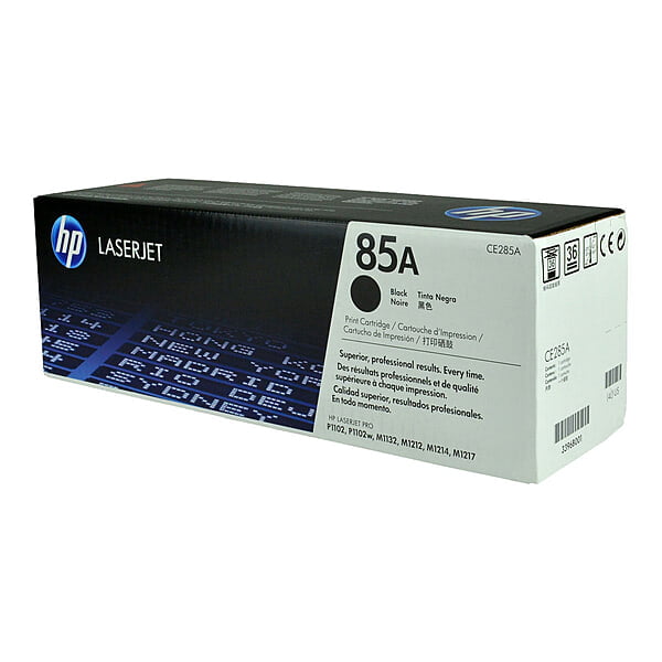 HP 85A (CE285A) Toner Cartridge, Black, Standard Yield.