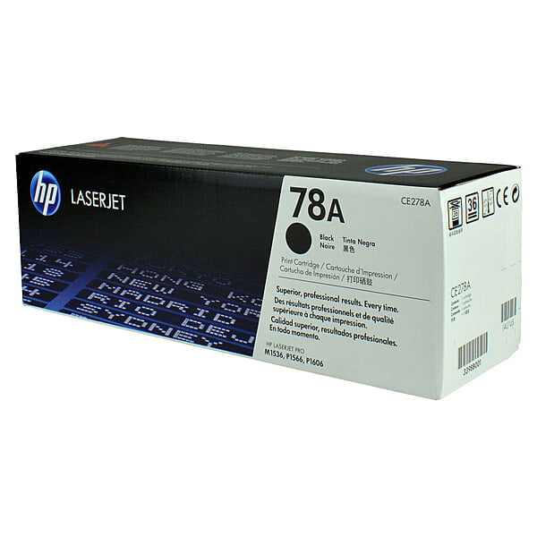 HP 78A (CE278A) Toner Cartridge, Black, Standard Yield.