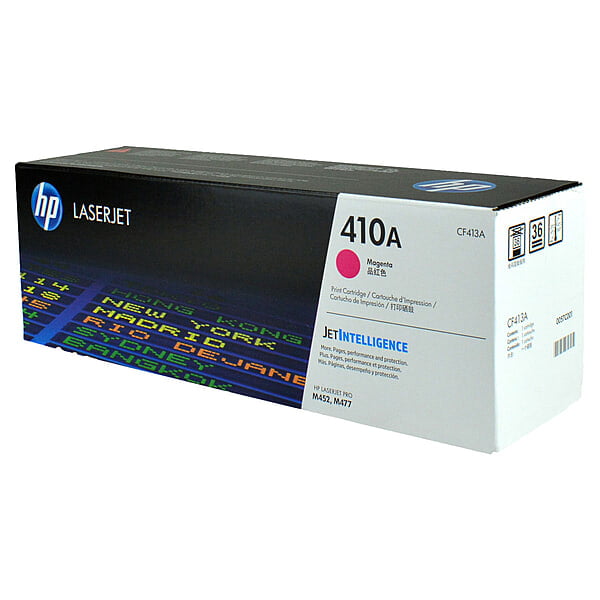 HP 410A (CF413A) Toner Cartridge, Magenta, Standard Yield.