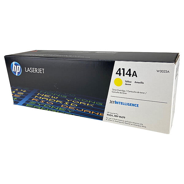 HP 414A (W2022A) Toner Cartridge, Yellow, Standard Yield.