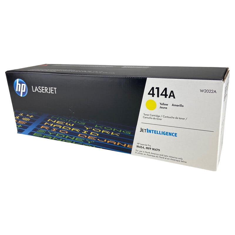 HP 414A (W2022A) Toner Cartridge, Yellow, Standard Yield.