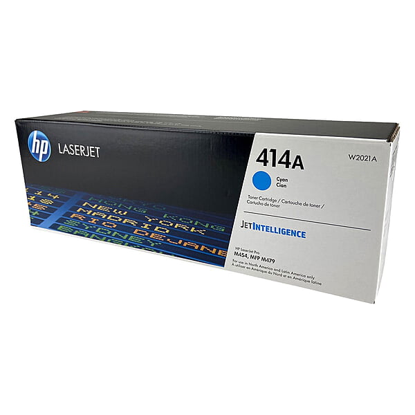 HP 414A (W2021A) Toner Cartridge, Cyan, Standard Yield.