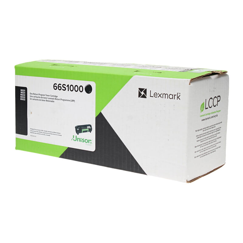 Lexmark (66S1000) Toner Cartridge, Black, Standard Yield.