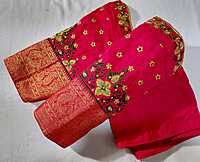 J417: Ready To Ship Beautiful Narayanapeta Saree With Stitched Embriodery Work Blouse J417: Ready To Ship Beautiful Narayanapeta Saree With Stitched Embriodery Work Blouse