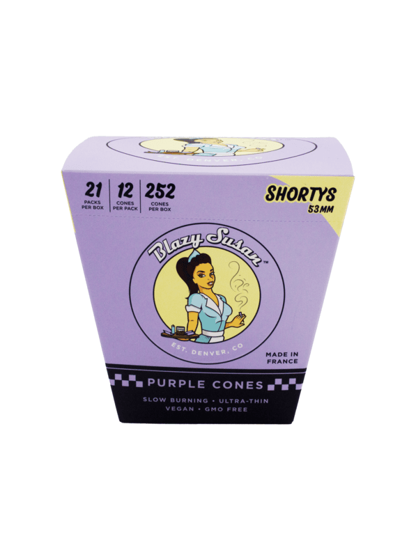 Conos de Papel rosados Blazy Susan Shortys - Caja (21x12 pzas)