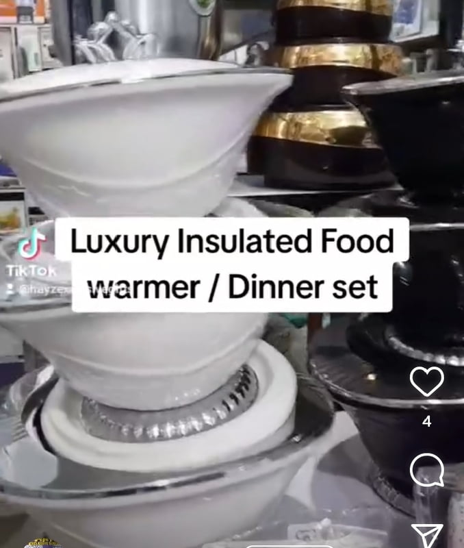 LUXURY INSULATED FOOD WARMER 3 PIECES SET