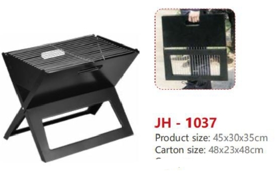 X SHAPE PORTABLE OUTDOOR CHARCOAL BARBECUE GRIL STOVE - 45BY30BY35CM
