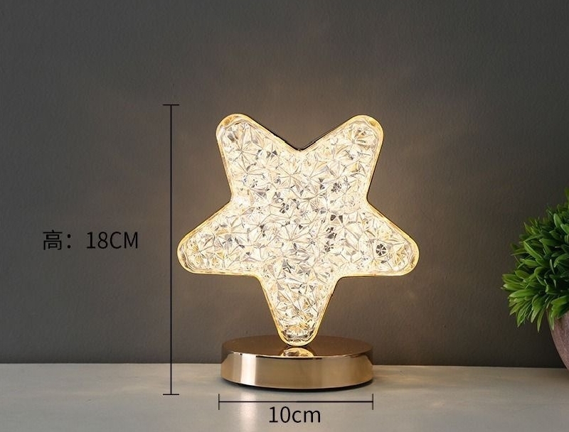 STAR / MOON RECHARGEABLE BED SIDE TABLE NIGHTLAMP WITH EYE PROTECTION