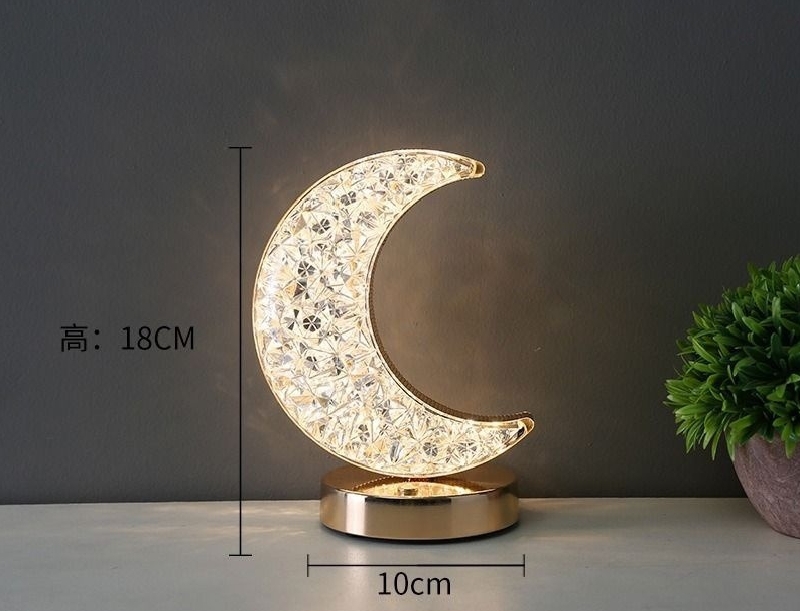 STAR / MOON RECHARGEABLE BED SIDE TABLE NIGHTLAMP WITH EYE PROTECTION