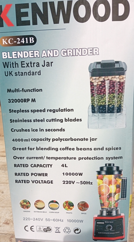 KENWOOD 2IN1 BLENDER 9000W 4L +1CUP 8BLADES