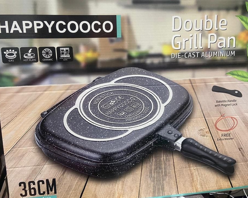 HAPPY COOCO DOUBLE GRILL PAN - 36CM