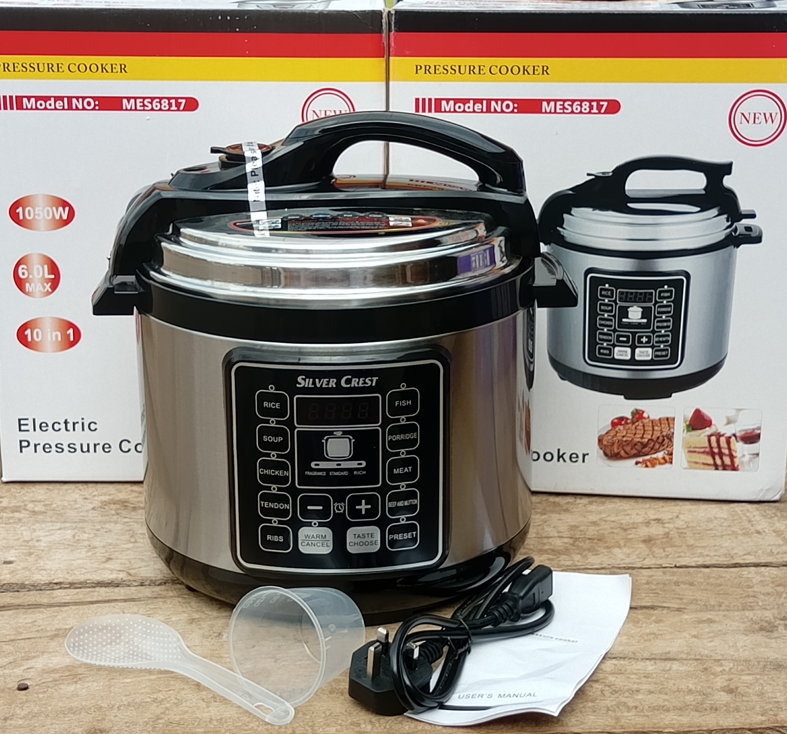 SILVER CREST  10IN1 ELECTRIC PRESSURE COOKER  - GREAT BRITAIN'S DESIGN -6L CAPACITY